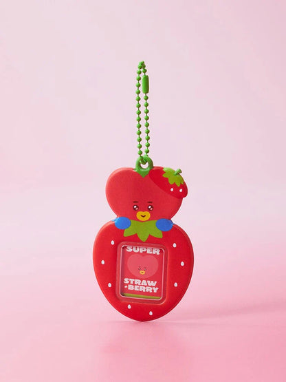 BT21 Official Strawberry Party Mini Photo Holder Keyring