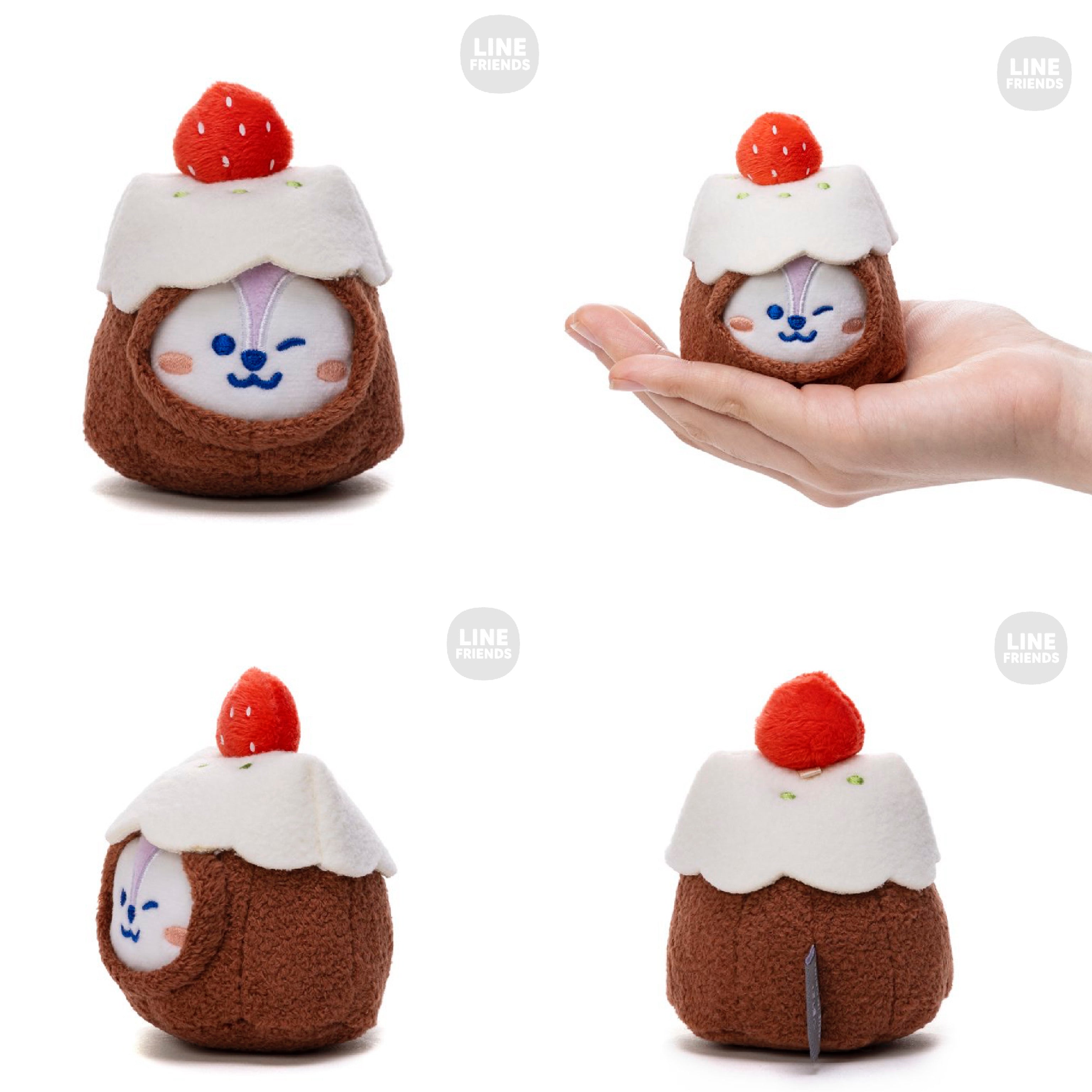 BT21 JAPAN Official Dreamy Sweets Face Doll and Teapot Cups Set