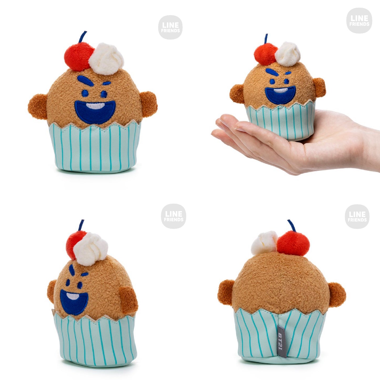 BT21 JAPAN Official Dreamy Sweets Face Doll and Teapot Cups Set