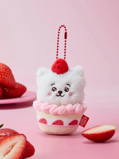 BT21 Official Strawberry Party Plush Keyring