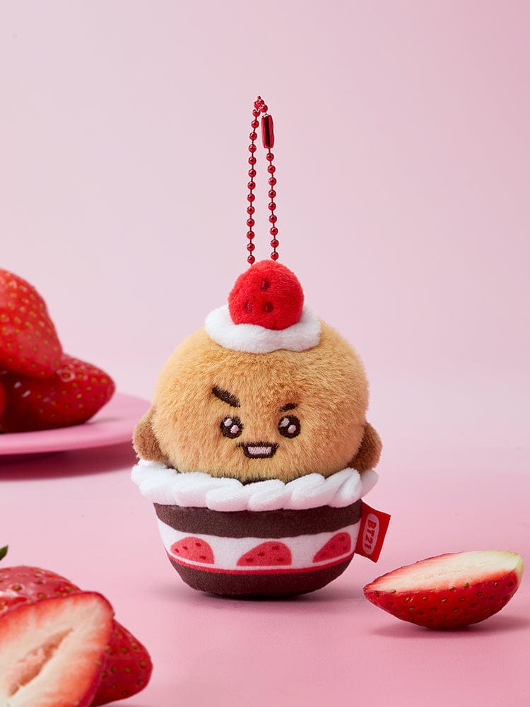 BT21 Official Strawberry Party Plush Keyring