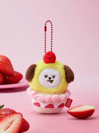 BT21 Official Strawberry Party Plush Keyring