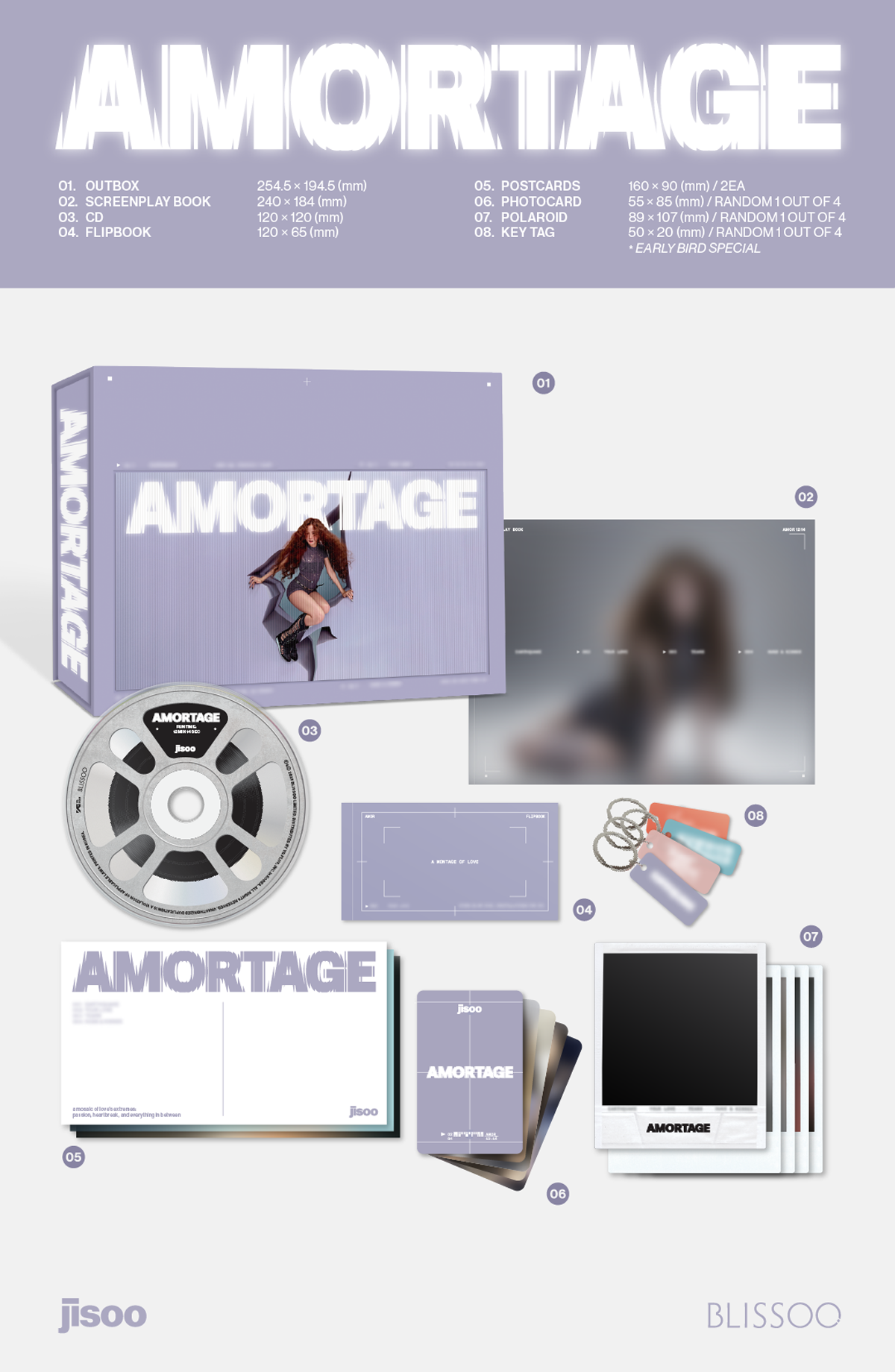 JISOO - AMORTAGE 1st Mini Album Exclusive Edition