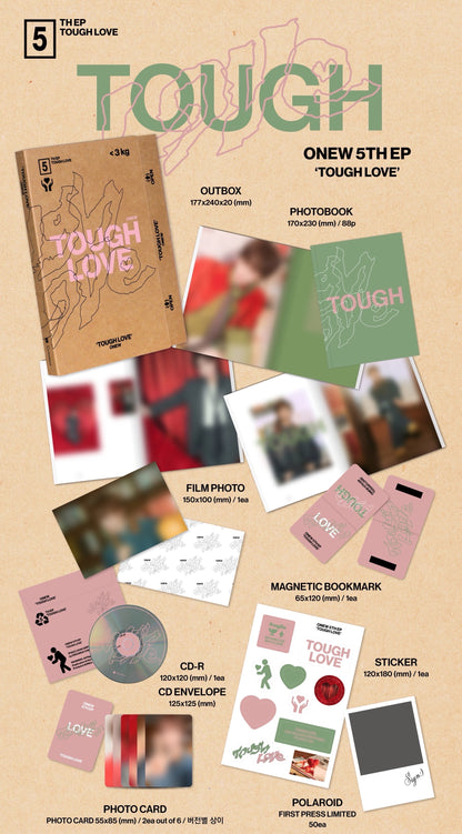 ONEW - TOUGH LOVE 5th EP Mini Album BOOK Ver