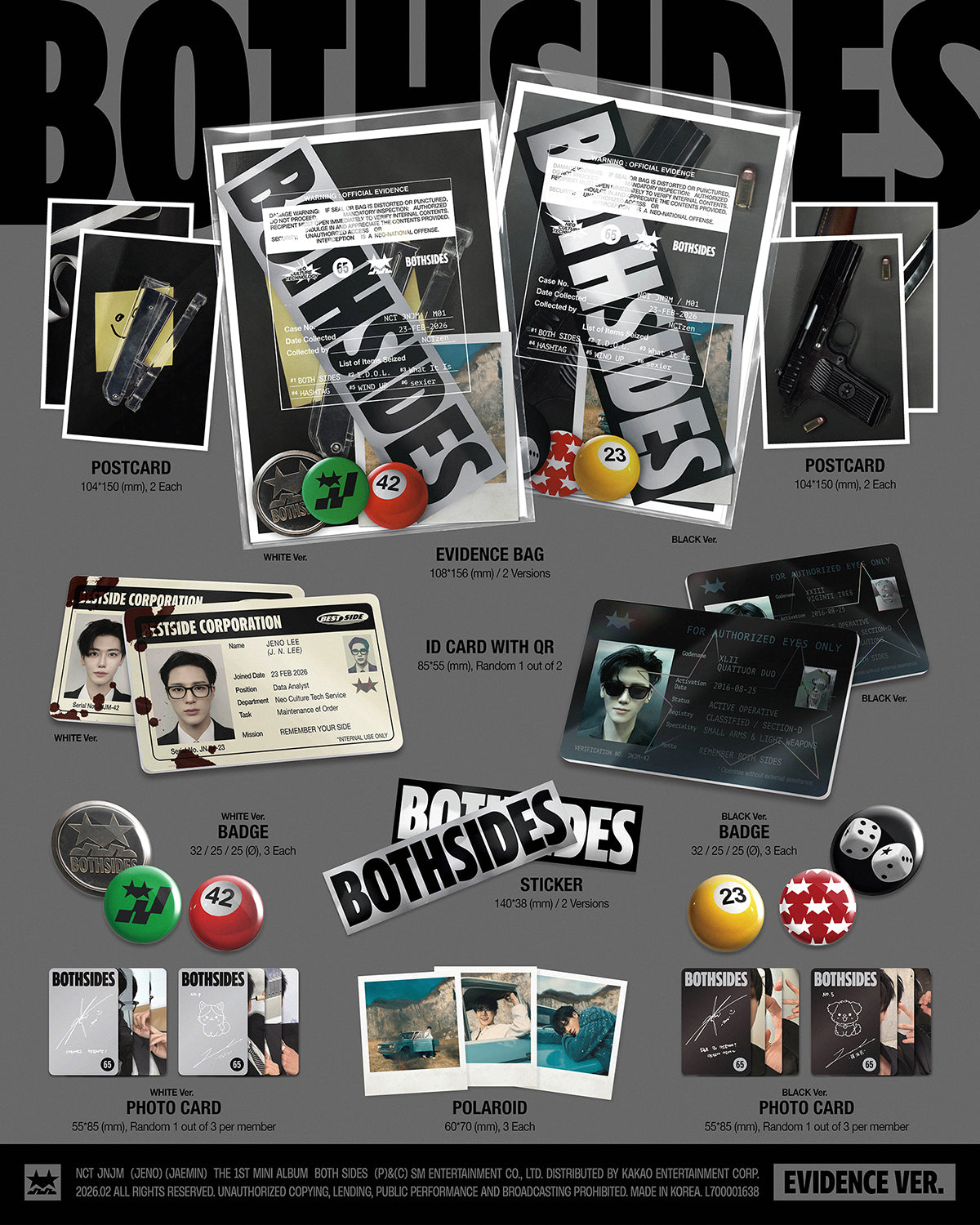 NCT JNJM - BOTH SIDES 1st Mini Album EVIDENCE Ver