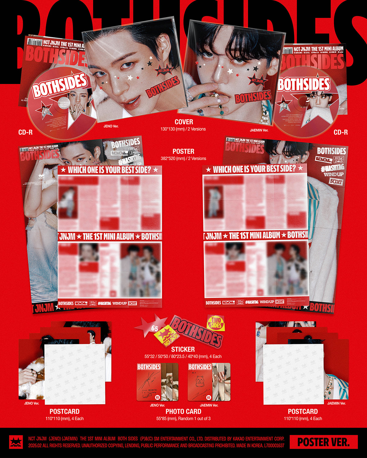 NCT JNJM - BOTH SIDES 1st Mini Album POSTER Ver