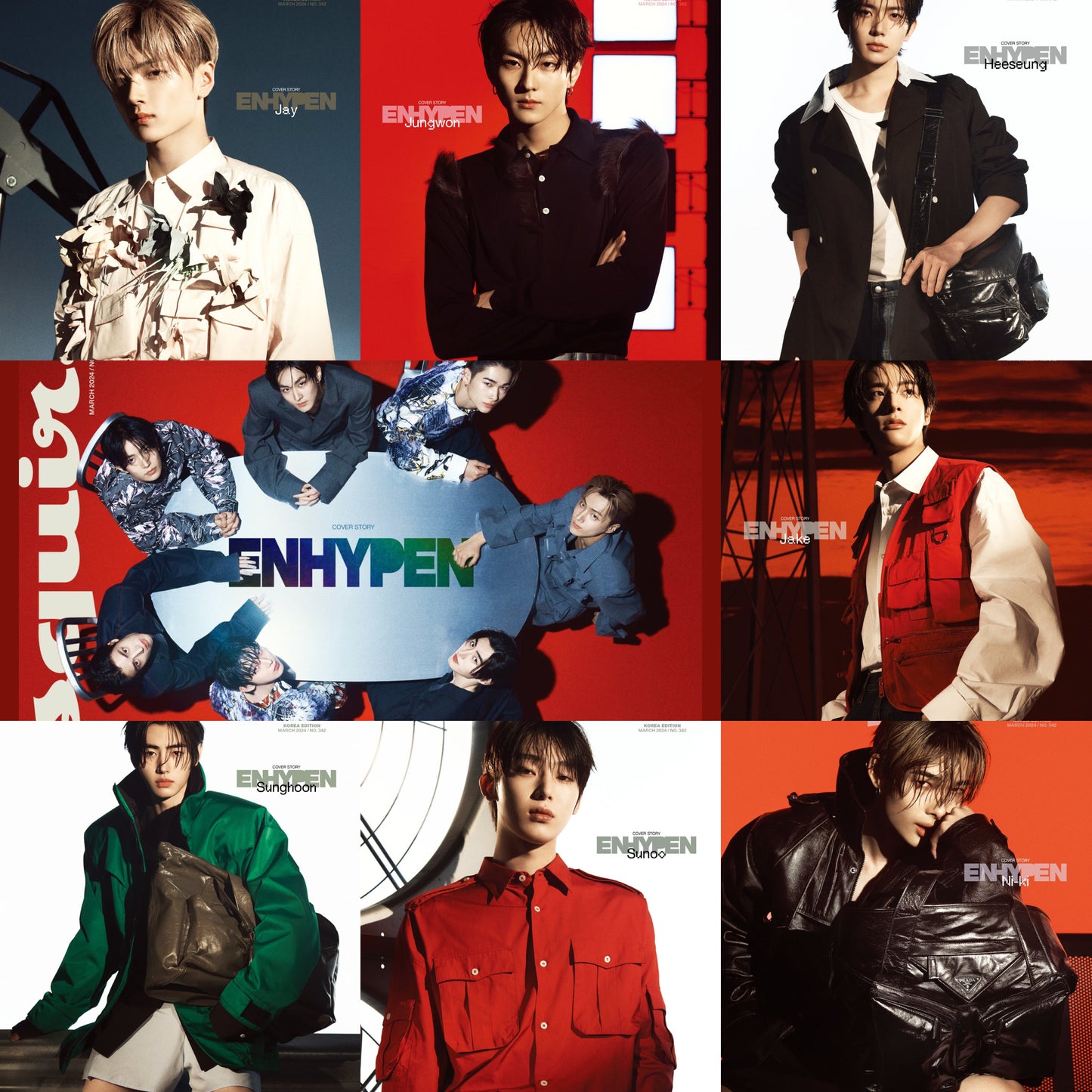 ENHYPEN Esquire Korea Magazine March 2024