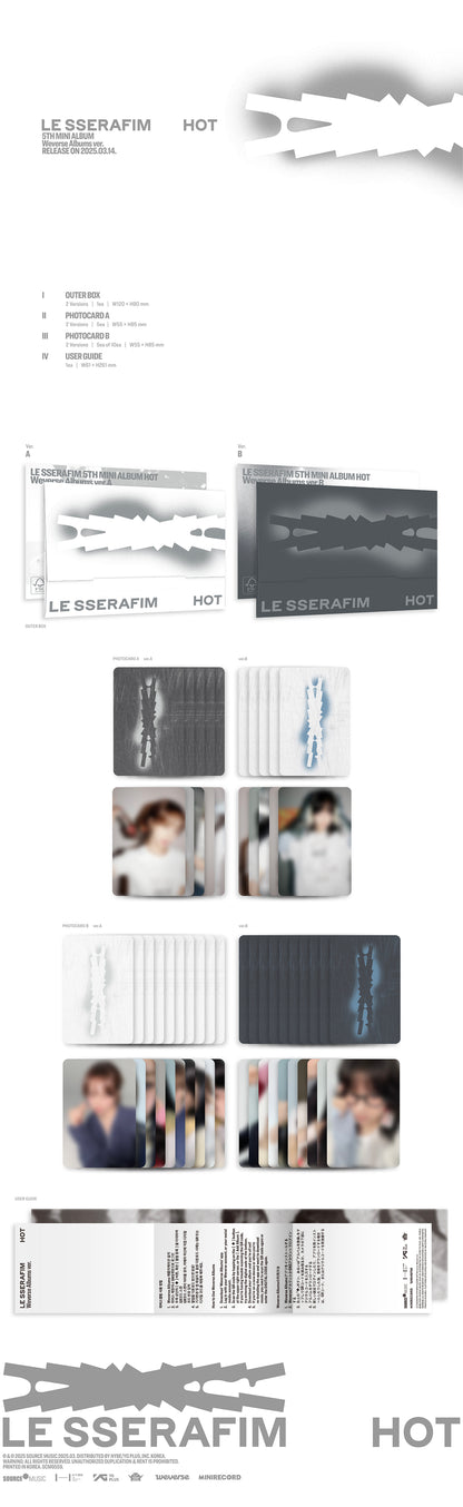 LE SSERAFIM - HOT 5th Mini Album Weverse Ver