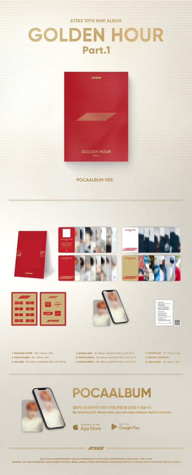 ATEEZ - 10th Mini Album GOLDEN HOUR Part. 1 POCA Version