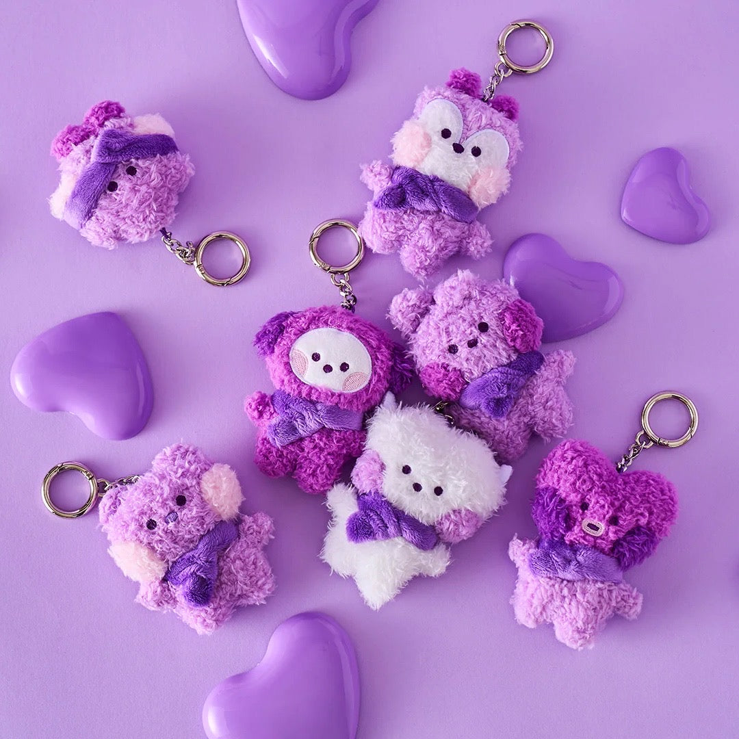 BT21 Official Mini Minini Doll Keyring Purple of Wish Edition