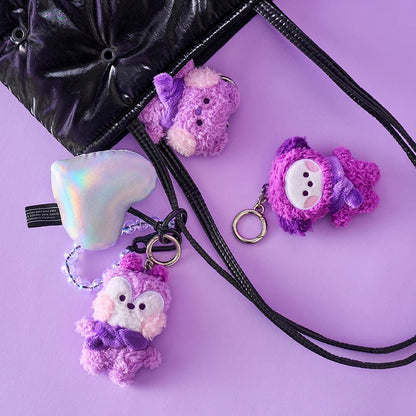 BT21 Official Mini Minini Doll Keyring Purple of Wish Edition