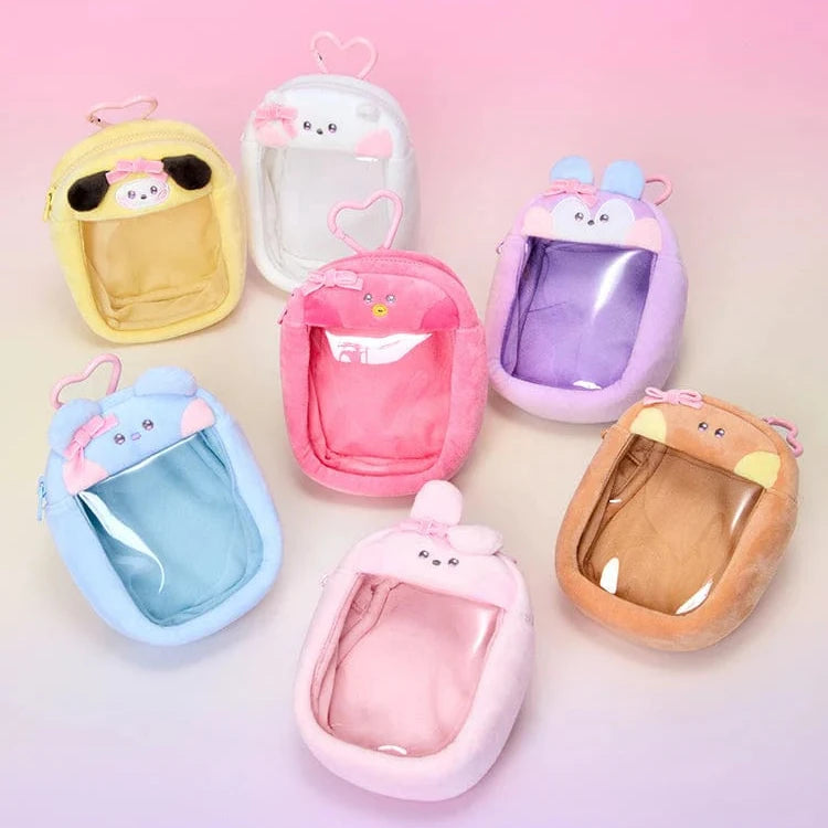 BT21 Official Ribboned U PVC Clear Bag Charm Pouch