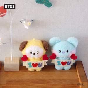 BT21 minini Official I LOVE U Plush Keyring