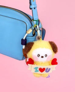 BT21 minini Official I LOVE U Plush Keyring