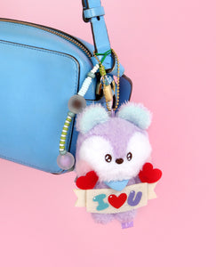 BT21 minini Official I LOVE U Plush Keyring