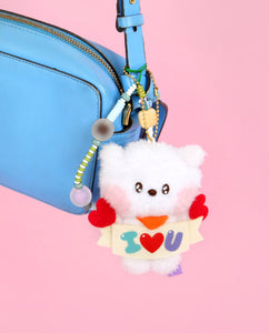 BT21 minini Official I LOVE U Plush Keyring