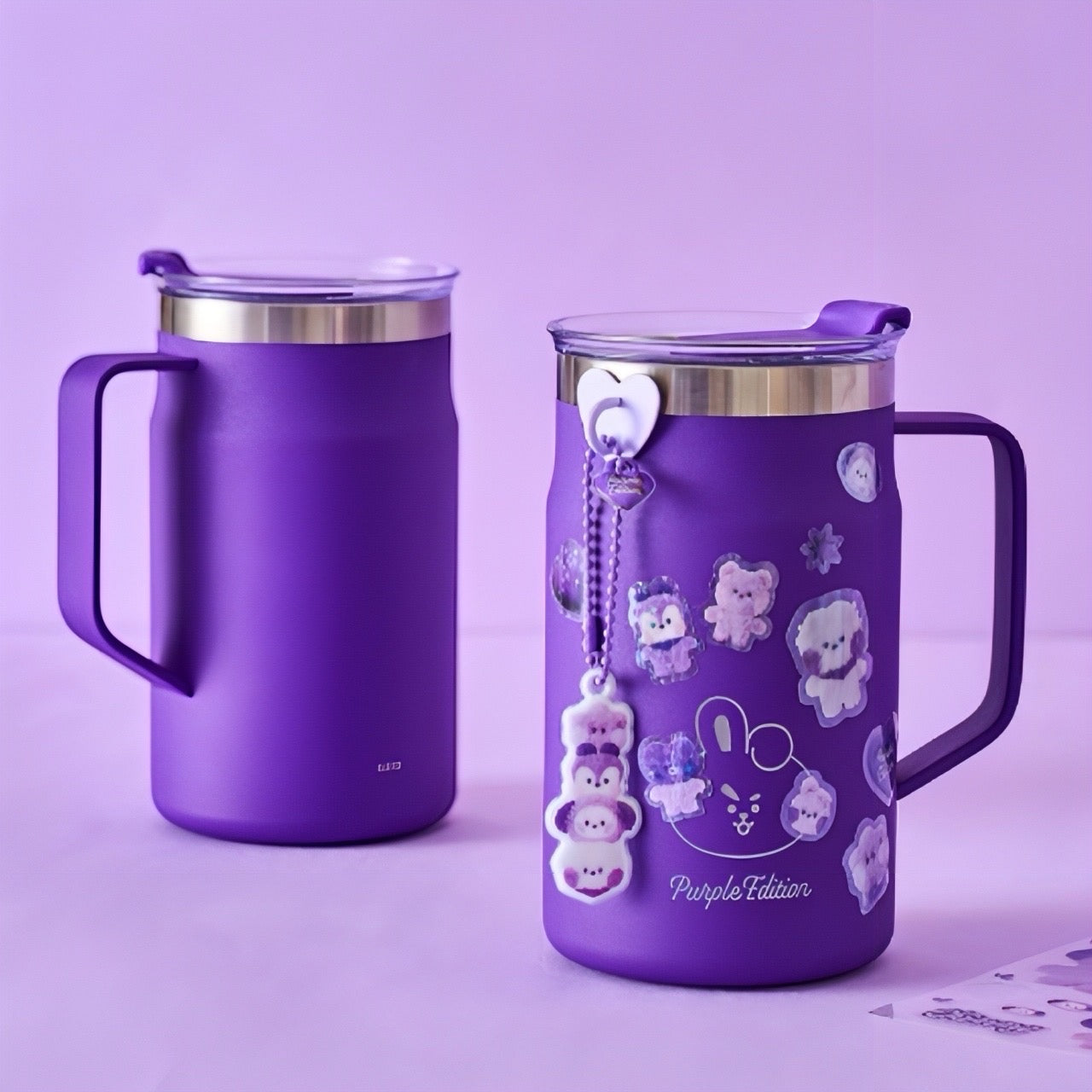 BT21(◍˙꒳˙◍)❤︎LocknLockタンブラー✨️COOKY BT21 Official COOKY LocknLock Tumbler 600ml Purple of Wish