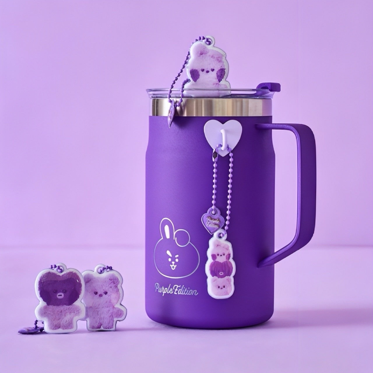 BT21 Official COOKY LocknLock Tumbler 600ml Purple of Wish Edition