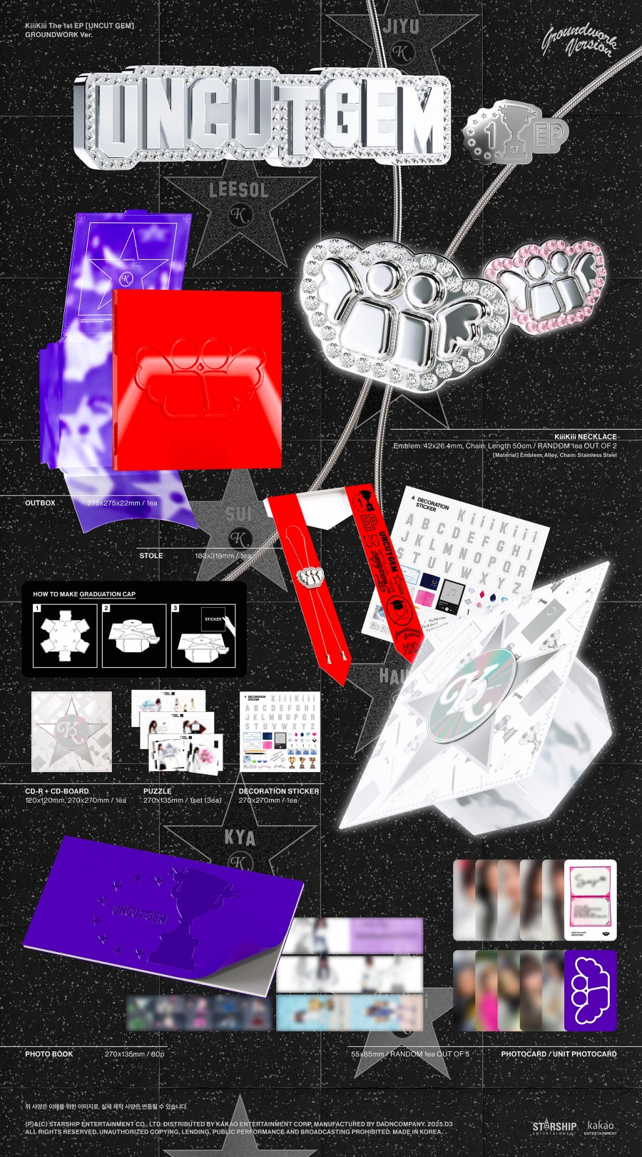 KiiiKiii- UNCUT GEM The 1st EP Album Groundwork Ver