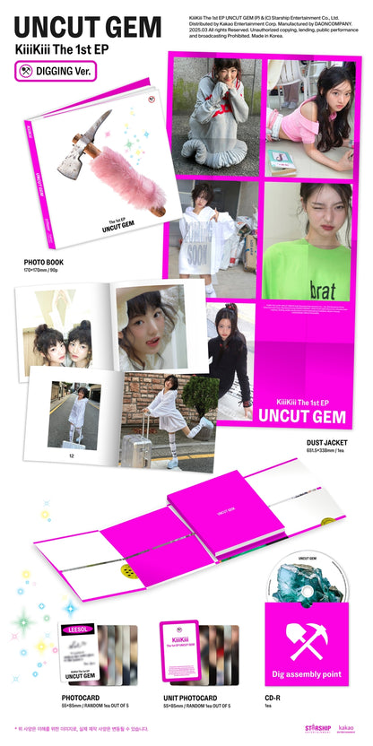 KiiiKiii- UNCUT GEM The 1st EP Album Digging Ver