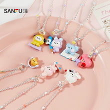 BT21 x SANFU Official 925 Silver Pin Necklace Lucky Day Ver