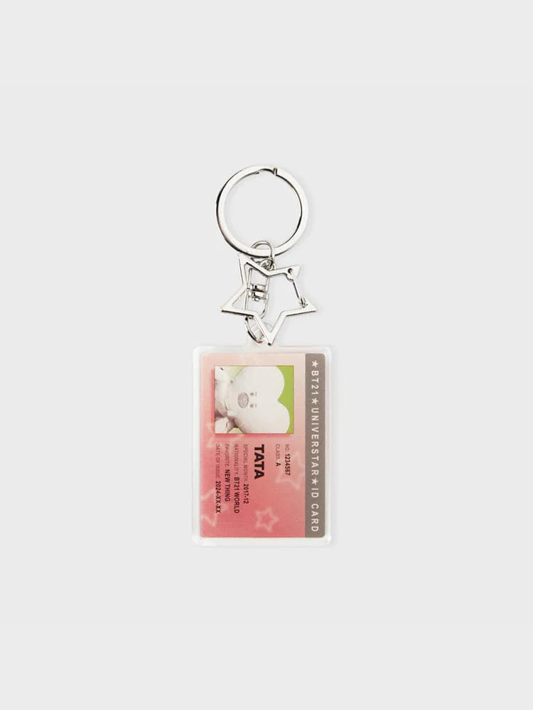 BT21 Official ID Card Acrylic Keyring Silver Edition
