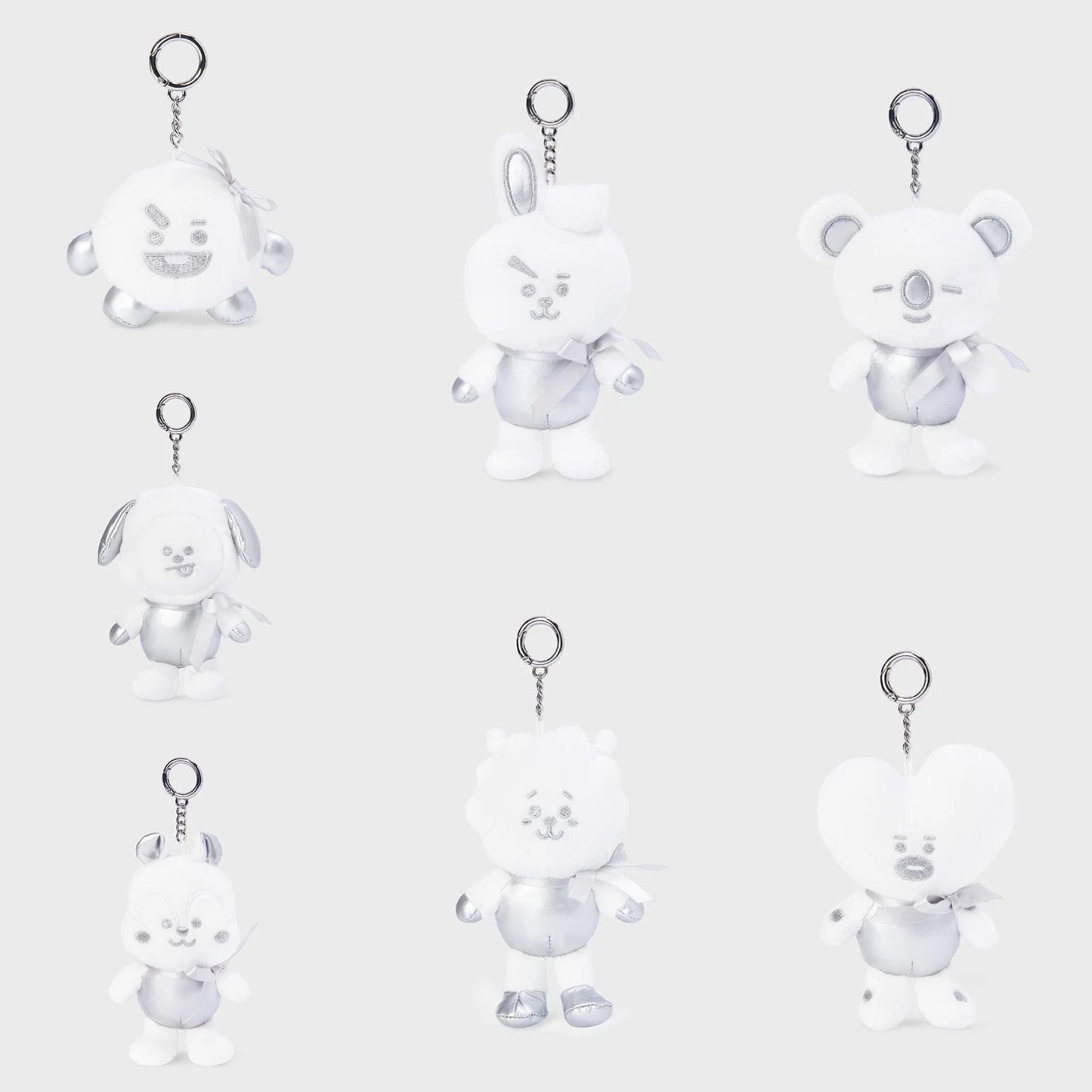 BT21 Official Doll Keyring Silver Edition