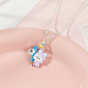 BT21 x SANFU Official 925 Silver Pin Necklace Lucky Day Ver