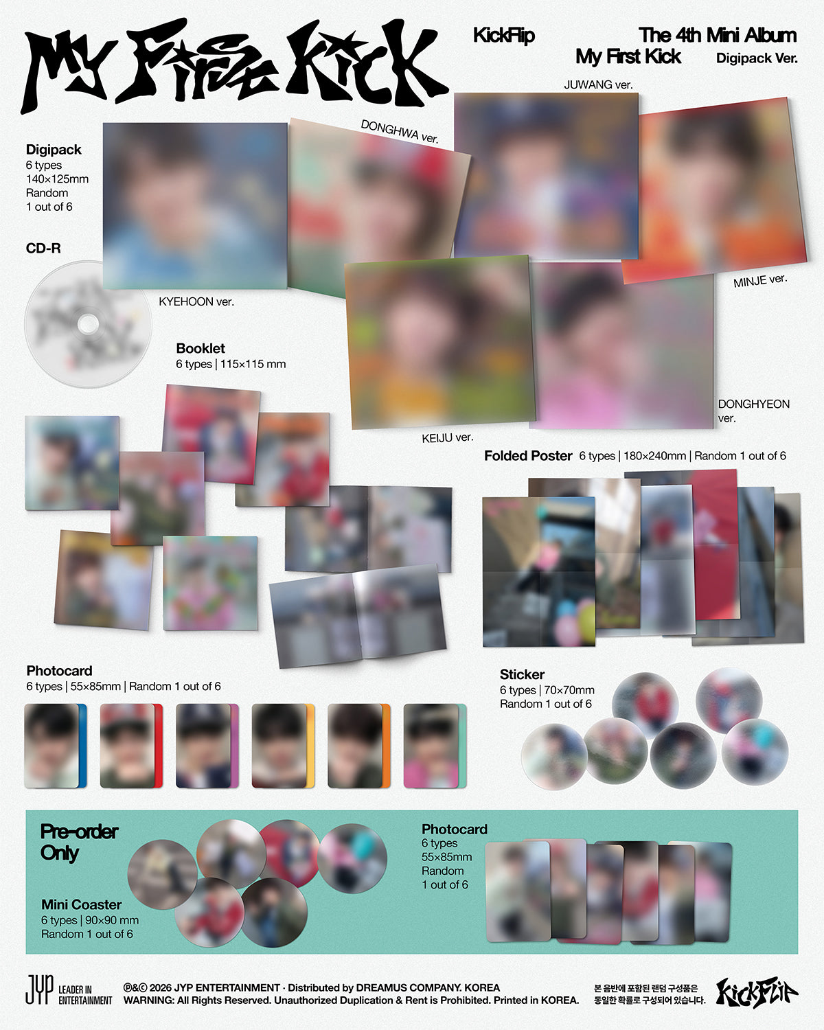 KICKFLIP - MY FIRST KICK 4th Mini Album DIGIPACK Ver