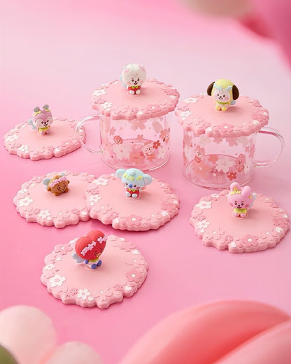 BT21 Baby Official SPRING FAIRY Glass Cup & Lid 340ml