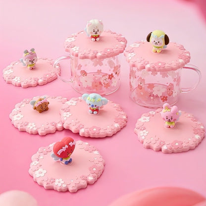 BT21 Baby Official SPRING FAIRY Glass Cup & Lid 340ml