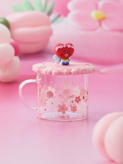 BT21 Baby Official SPRING FAIRY Glass Cup & Lid 340ml