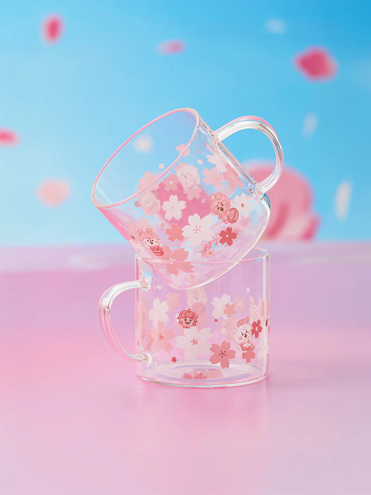 BT21 Baby Official SPRING FAIRY Glass Cup & Lid 340ml
