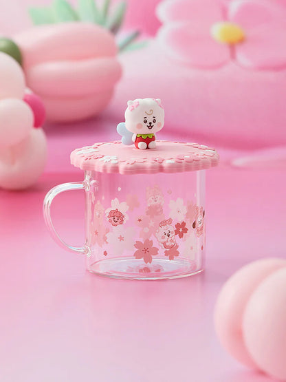 BT21 Baby Official SPRING FAIRY Glass Cup & Lid 340ml
