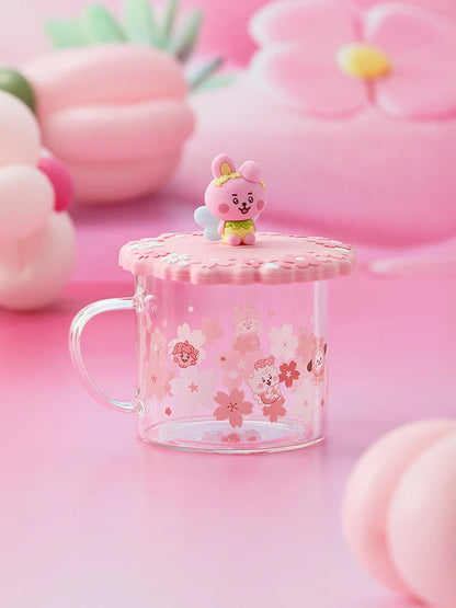 BT21 Baby Official SPRING FAIRY Glass Cup & Lid 340ml