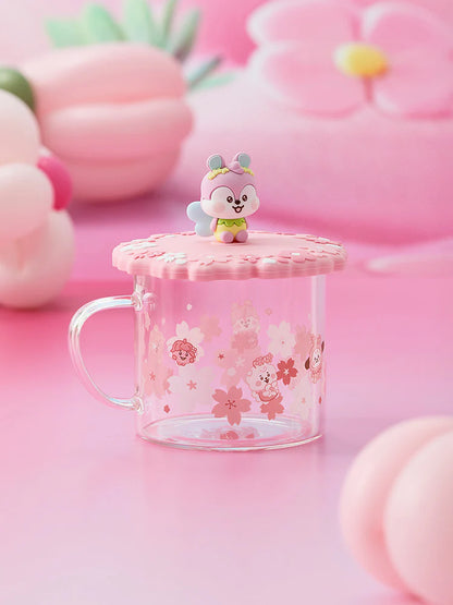 BT21 Baby Official SPRING FAIRY Glass Cup & Lid 340ml