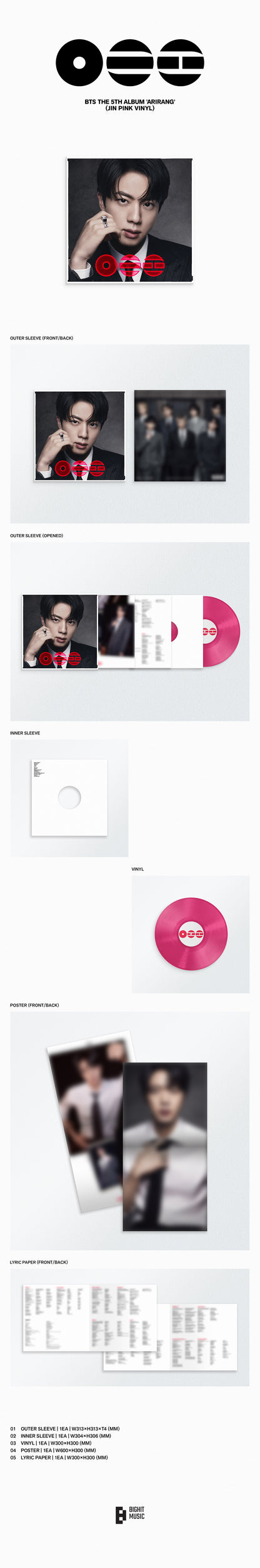 BTS - ARIRANG 5th Album STANDARD VINYL Ver (Choose Your Fav Member)