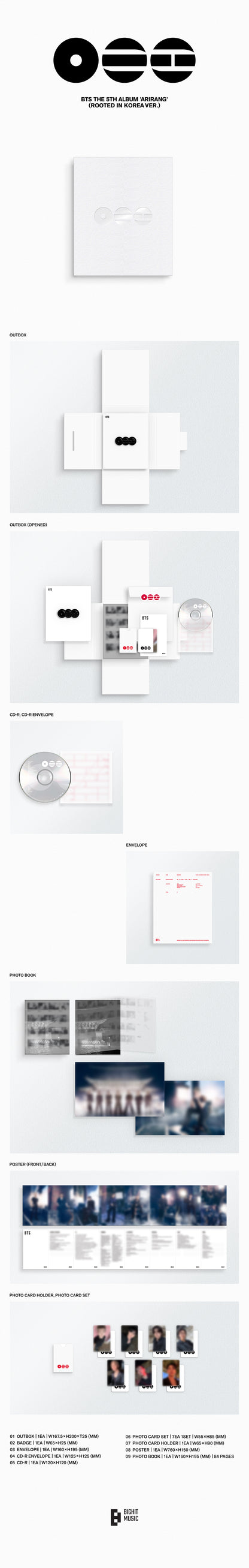 BTS - ARIRANG 5th Album ROOTED IN KOREA / ROOTED IN MUSIC Ver.