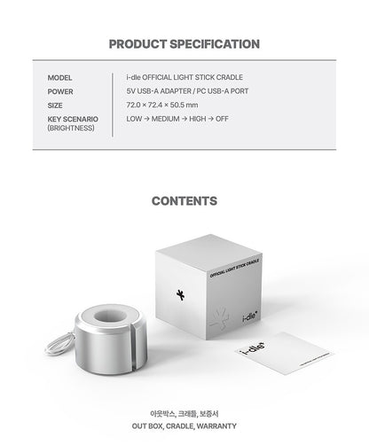 i-dle OFFICIAL LIGHT STICK CRADLE VER.3 (Light Stick NOT Included)