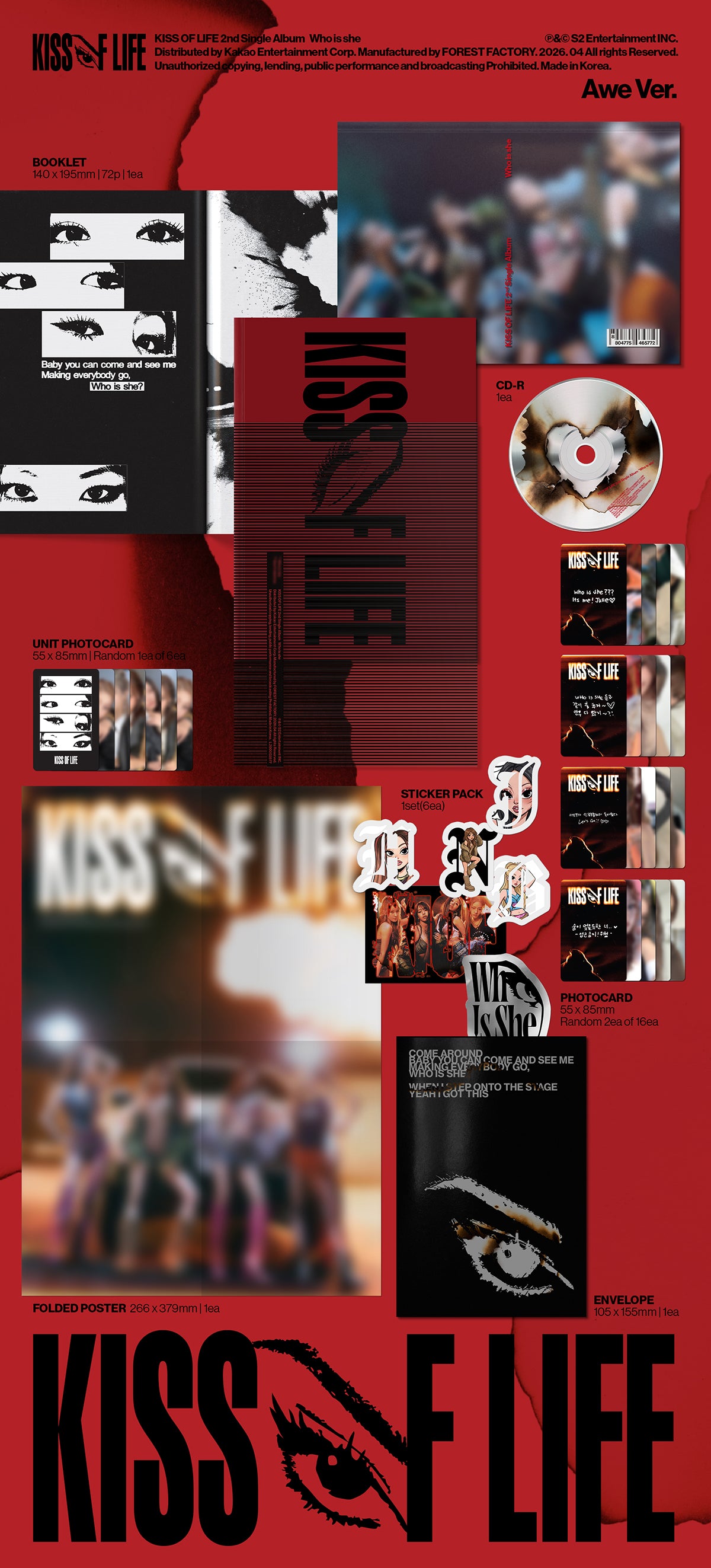 KISS OF LIFE - WHO IS SHE 2nd Single Album AWE Ver