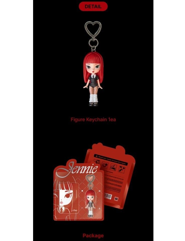 BLACKPINK JENNIE - RUBY Official Figure Keychain Official MD