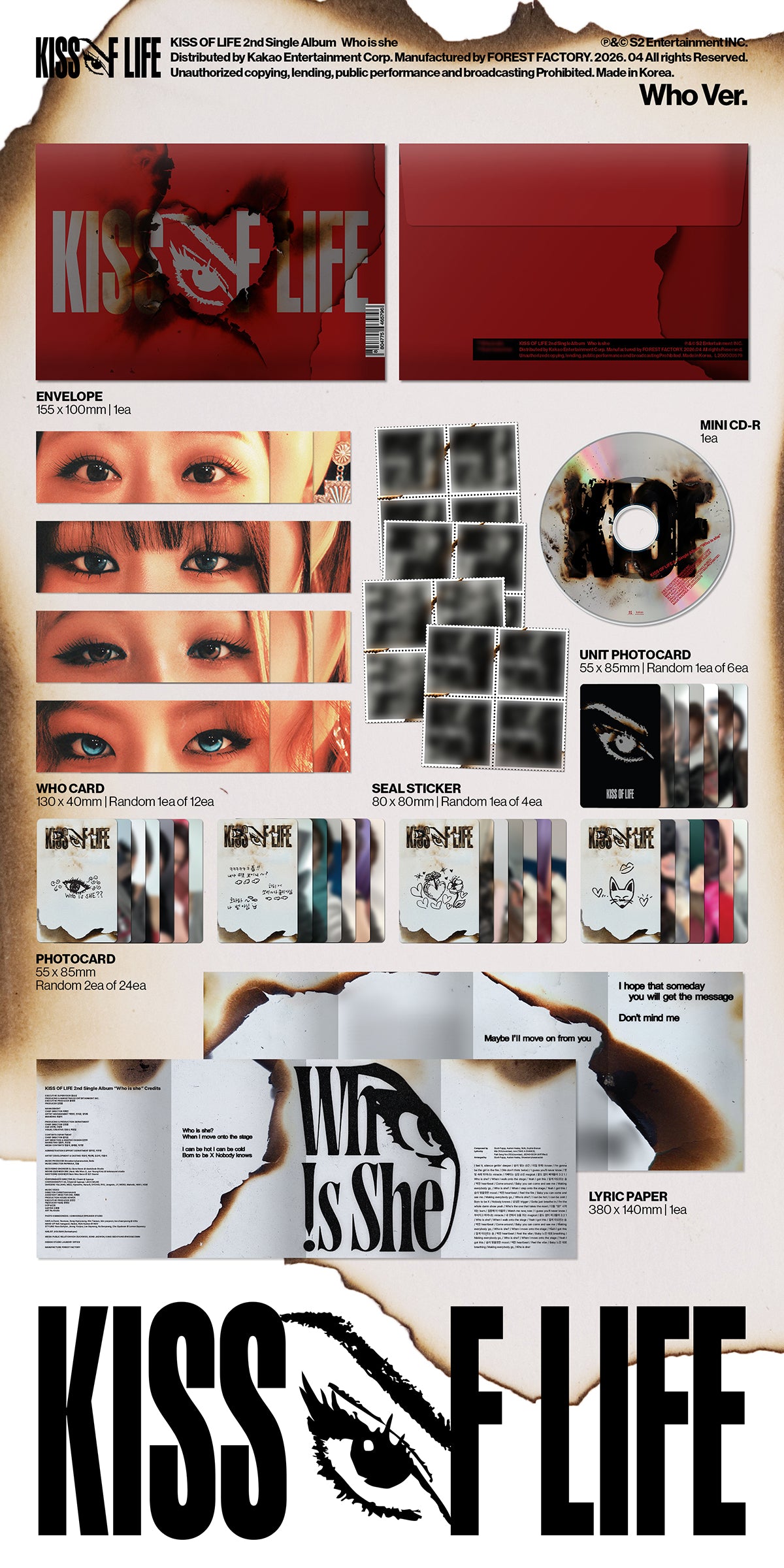 KISS OF LIFE - WHO IS SHE 2nd Single Album WHO Ver