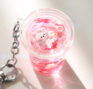 BT21 minini Official Cherry Blossom Water Keyring