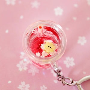 BT21 minini Official Cherry Blossom Water Keyring