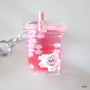 BT21 minini Official Cherry Blossom Water Keyring