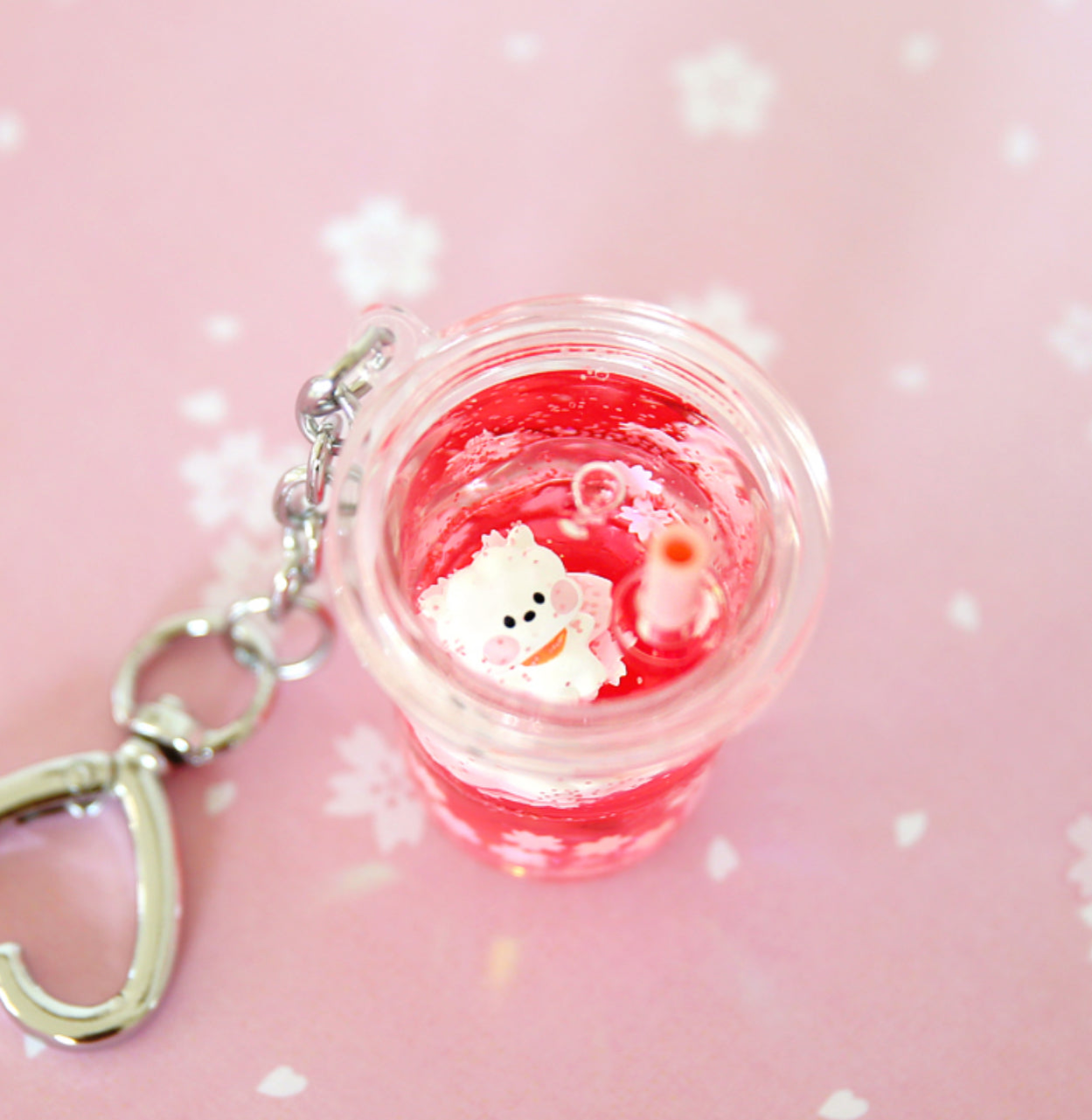 BT21 minini Official Cherry Blossom Water Keyring