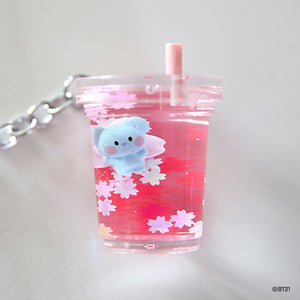 BT21 minini Official Cherry Blossom Water Keyring