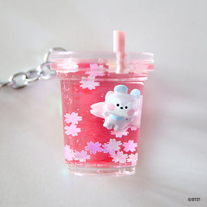 BT21 minini Official Cherry Blossom Water Keyring