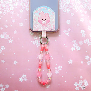 BT21 minini Official Cherry Blossom Phone Tag Holder