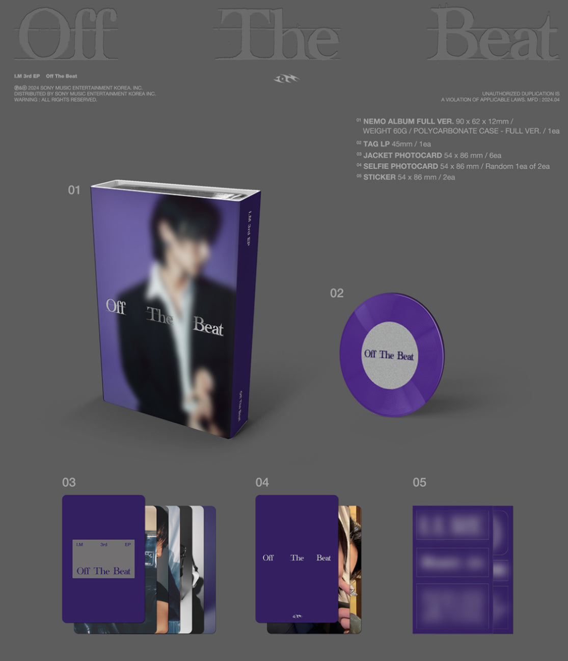 MONSTA X I.M - OFF THE BEAT 3rd Album Nemo Ver
